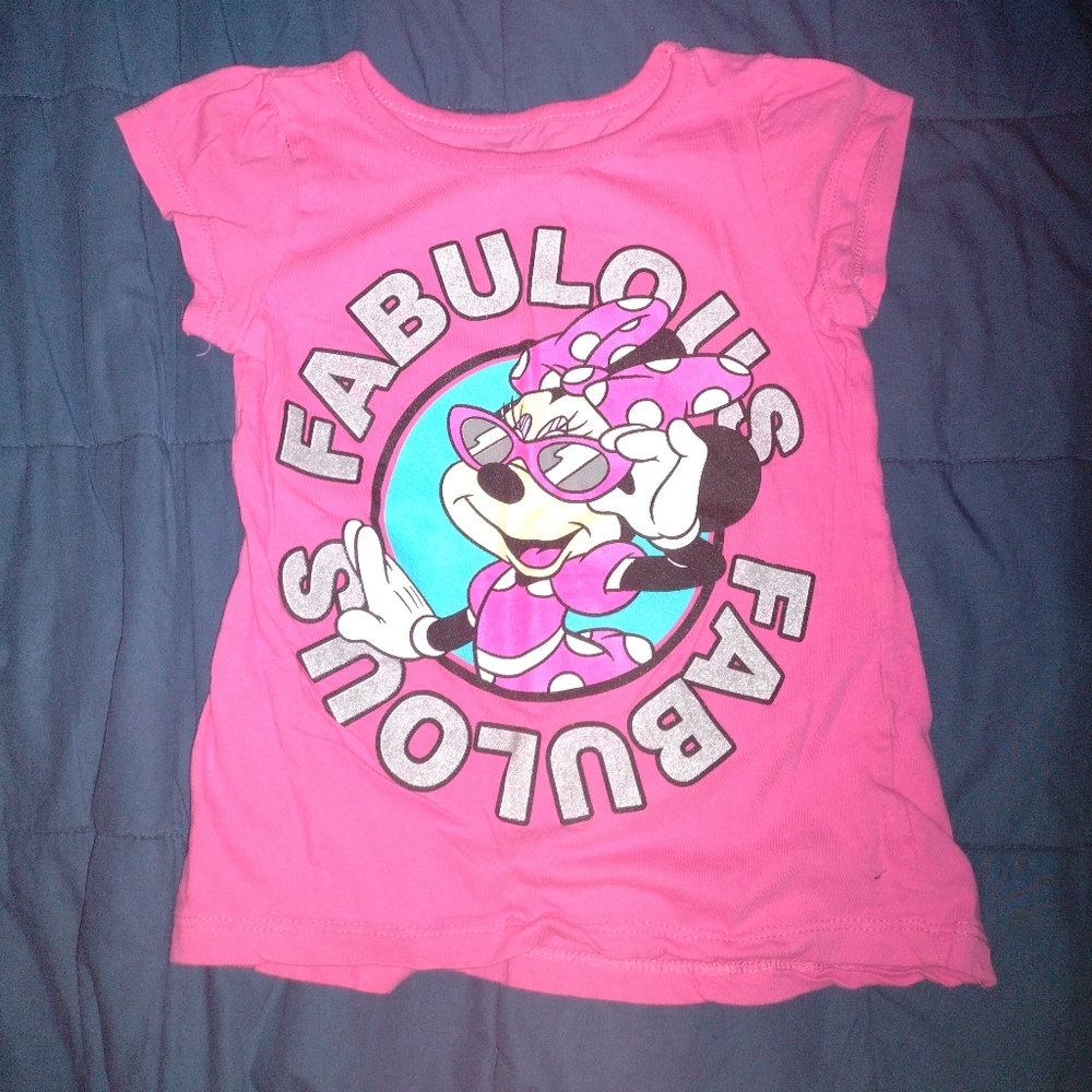 Disney Girl's Minnie Mouse Fabulous Shirt Size 5